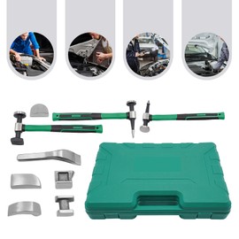 KONKENIE 9Pcs/Set Automatic Body Repair Tools Car Sheet Metal Repair Shaping Tool Kit Car Body Panel Dent Hammer Kit Movable Car Body Corrector Kit for Mechanical Automatic Repair