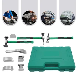 KONKENIE 9Pcs/Set Automatic Body Repair Tools Car Sheet Metal Repair Shaping Tool Kit Car Body Panel Dent Hammer Kit Movable Car Body Corrector Kit for Mechanical Automatic Repair