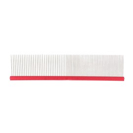 Greyhound Comb for Dogs, Metal Comb for Dogs Metal Dog Comb Cat Comb for Removing Tangles and Knots Dog Combs with Rounded Ends Grooming Tool for Long Short Haired Dog (Red