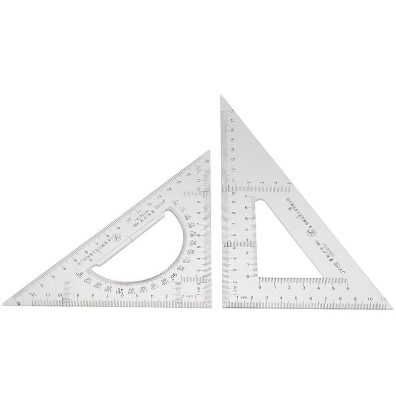 okhobby 2 Pack Triangle Ruler, Acrylic Scale Architectural Drawing Drafting