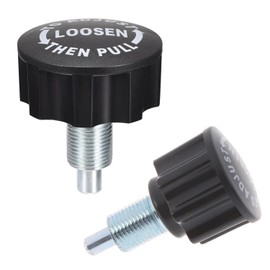 SquEqu 2 Pack Exercise Bike Pull Pin Spring Knob Replacement Universal M16 Pop Screw Height Adjust Locking Grip for Statioanry Cycling Bicyle Fitness Equipment Machines Weight Bench Bikes