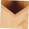 Outanaya Elegant Wooden Pen Holder Makeup Brush Cup Pencil Storage