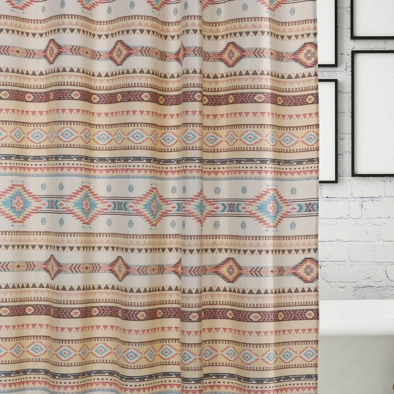 Barefoot Bungalow Phoenix Shower Curtain, 72x72-inch, Tan