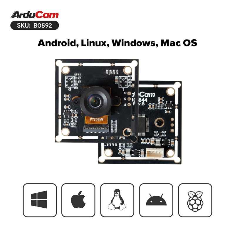 Arducam 120fps Monochrome Global Shutter USB Camera Module, 800P High
