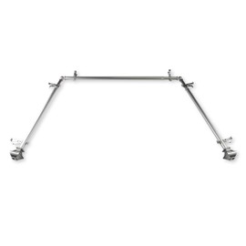 Rod Desyne 13/16" Moyat Bay Window Curtain Rod, 20-36", 38-72", Satin Nickel