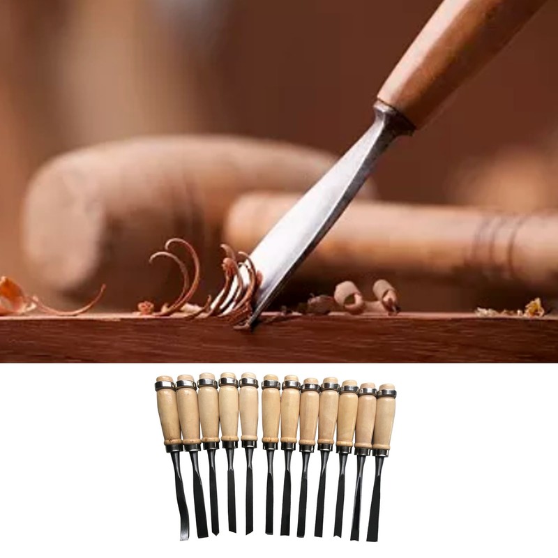 Wood Carving Chisel Set Polished Comfortable Hand Feel Practical Portable