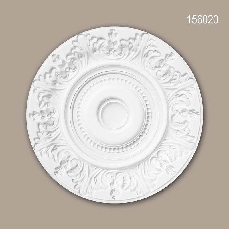 PROFHOME 156020 Rococo Ceiling Element Baroque Style Diameter 47.0 cm