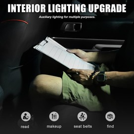 HIBRONGO Touch Dome Light Compatible with Ford Bronco 2021-2024 4 Door | Plug-Play LED Ceiling Light Roof Light | Super Bright Reading Light for Bronco | Easy Install (Not Fit 2 Door/Sport)