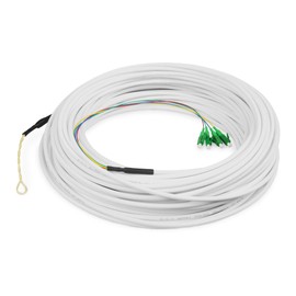 DIGITUS FTTH Drop Cable - Singlemode - OS2-4 Fibres - 4 LC/APC Connector - Bend-Optimised G.657A2 - LSZH - 30 m Cable Length - Fibre Optic Cable