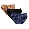 LingDooo Men's 3Pairs Pure Silk Underwear Panties Soft Smooth Healthy