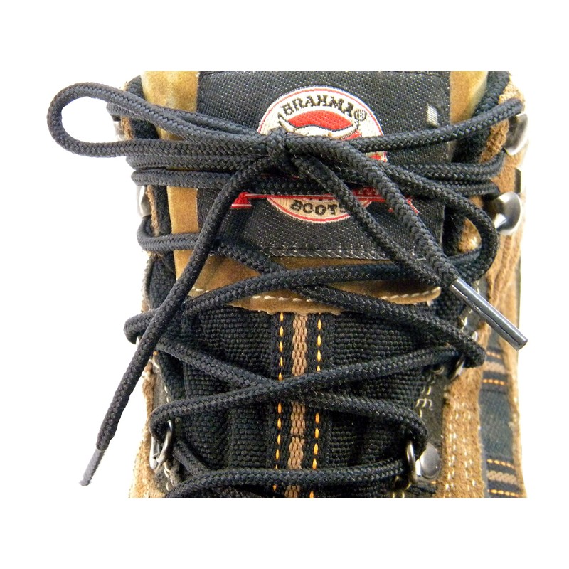 84 Inch Coal Black Rugged Wear Professional Boot Laces Round