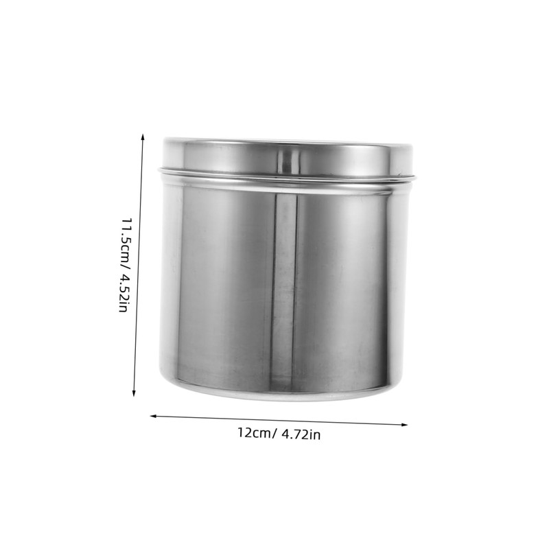 SHOWERORO Iodine Small Containers Lid Stainless Steel Jars Holder Cotton