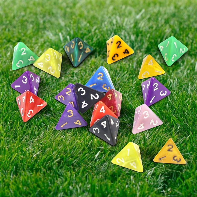 40 Pcs Polyhedral Dice,D4 Sided Mixed Colour Dice,Dungeons and Dragons