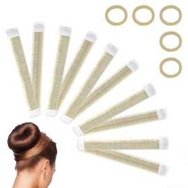 Haludex Hair Bun Maker Kit for Women & Girls Donut, Sock & Ballet Bun Tools with Hair Ties, Easy Clip for Long Hair Styling, Dance Accessories Gray Green 5 PCS