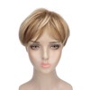 Hair Blonde Human Hair Wigs Pixie Cut Wigs Synthetic Golden