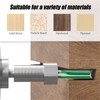 MACHSWON Straight Router Bit 8mm Shank,Double Flute Woodworking Milling Cutter