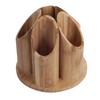 MobileVision Bamboo Circular Rotating Utensil Holder & Kitchen Organizer, 5
