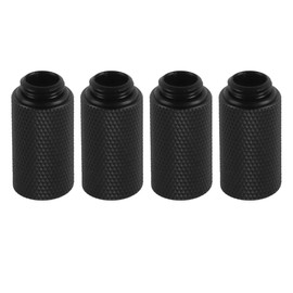 Tiardey 4Pcs G1/4 Water Cooling Extension Adapter 30mm Brass Male to Female Extender Fitting for PC Water Cooling System(Black)