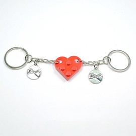 1 pcs Heart Key Ring Set Love Heart Keyring for Her, Him, Boyfriend Girlfriend Couples Matching Decorations Valentines