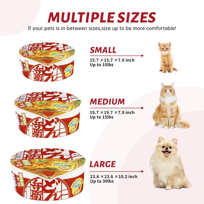 寵幸 Ramen Noodle Dog & Cat Bed,Keep Warm and Super
