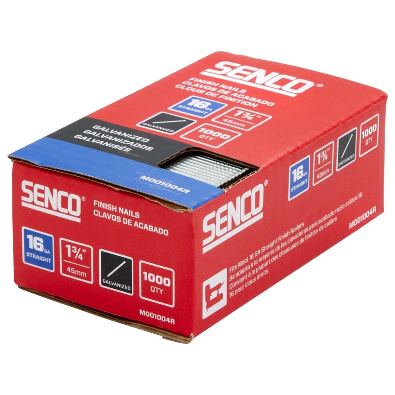 SENCO M001004R 1-3/4" 16 Gauge Straight Finish Nails, Galvanized Finish