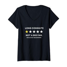Womens Long Commute Did Not Enjoy Would Not Recommend V-Neck T-Shirt