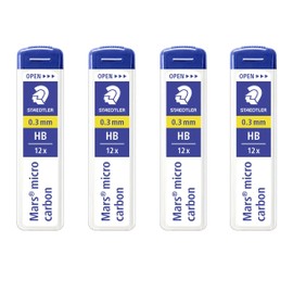 STAEDTLER Mars Micro Carbon 250 Pencil Leads 0.3mm HB (Pack of 4)