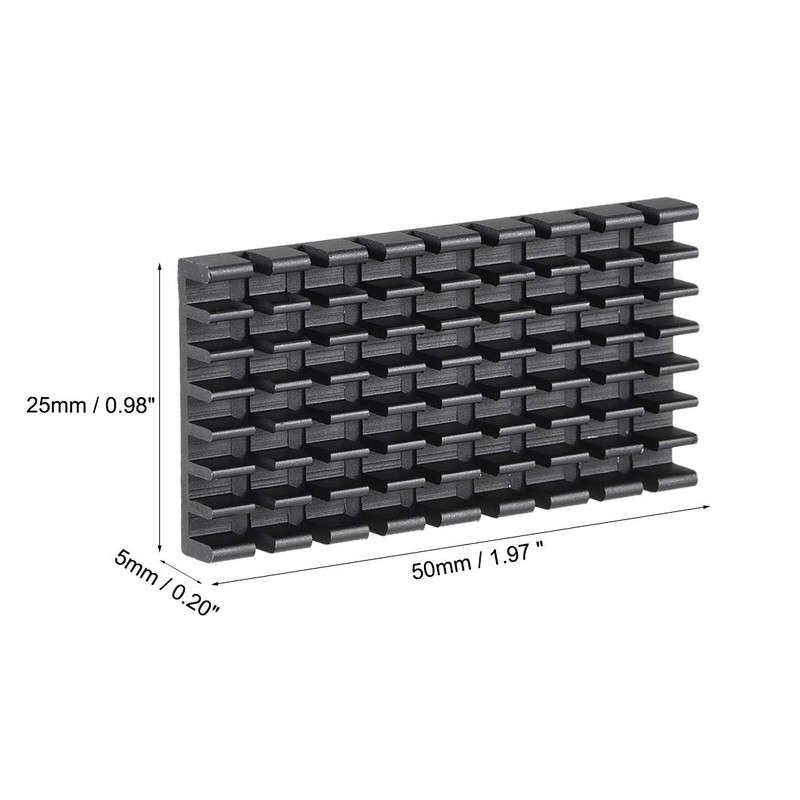 sourcing map 4pcs Heat Sink Cross Shaped Notches for MOS