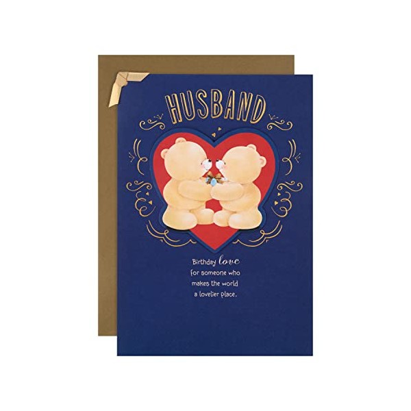 Hallmark Birthday Card Husband - Cute ever Friends Love Heart Design, Multicoloured (ECM25480919)