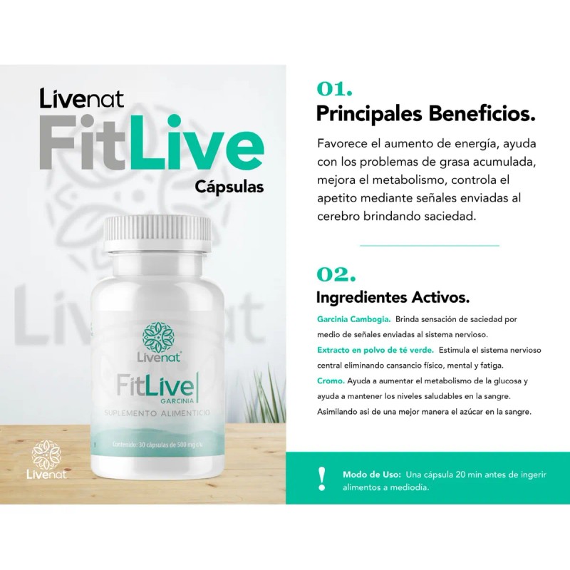 Kit Extremo Live Ligenat 30 Tmy Live Fitlive Sin Sabor