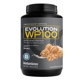 EVOLUTION, Protena de Suero de Leche, WP100, Whey Protein, 18 Aminocidos, Sin Gluten, Sugar Free, Post Workout, Sabor Nuez, 42.7 Porciones, 1400g     