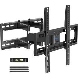MOUNTUP UL Listed TV Wall Mount, Full Motion TV Mount for Most 26-65 Inch Flat/Curved TVs Fit 16" Wood Stud, Wall Mount TVs Bracket with Dual Swivel Articulating Arm Max VESA 400x400mm up to 88 LBS