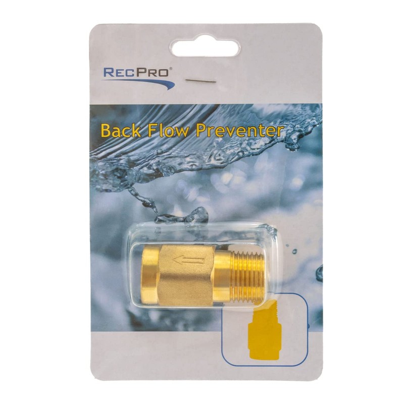 RecPro RV 1/2" Back Flow Preventer with Check Valve