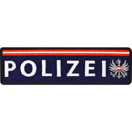 Police Patches Velcro Tactical Morale Patches Velcro Austria Velcro Patch Police Hook and Loop Patch Velkro Velcro Patch Police Patch with Velcro Fastener 125 x 35 mm