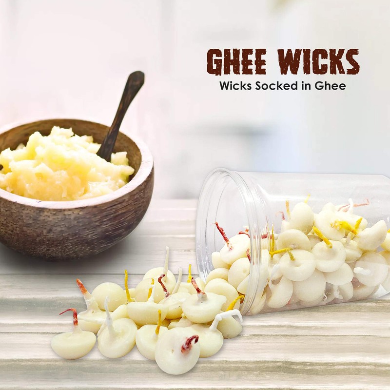 SATVIK Pure Ghee Wicks for Puja Pooja for Home and