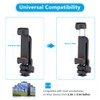360-Degree Rotating Phone Clamp Holder Stand with Dual Cold Shoe