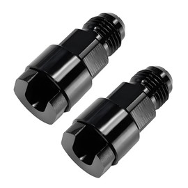 povtii 2 PCS 6AN Male to 3/8" & 5/16" Female EFI, Aluminium Quick Connect Disconnect Fuel Rail, EFI Fuel Line Fittings Push Connector for Most Cars, Universal Car Accessories (AN6-5/16)