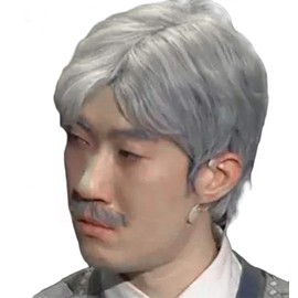 Youtei Grandpa Wig (Silver Grey, One Size)