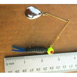 ALL AMERICAN 3 BLACK BLUE 1/4oz SILVER BEETLE SPINNERS Spins Crappie Fishing Lures Bass Baits