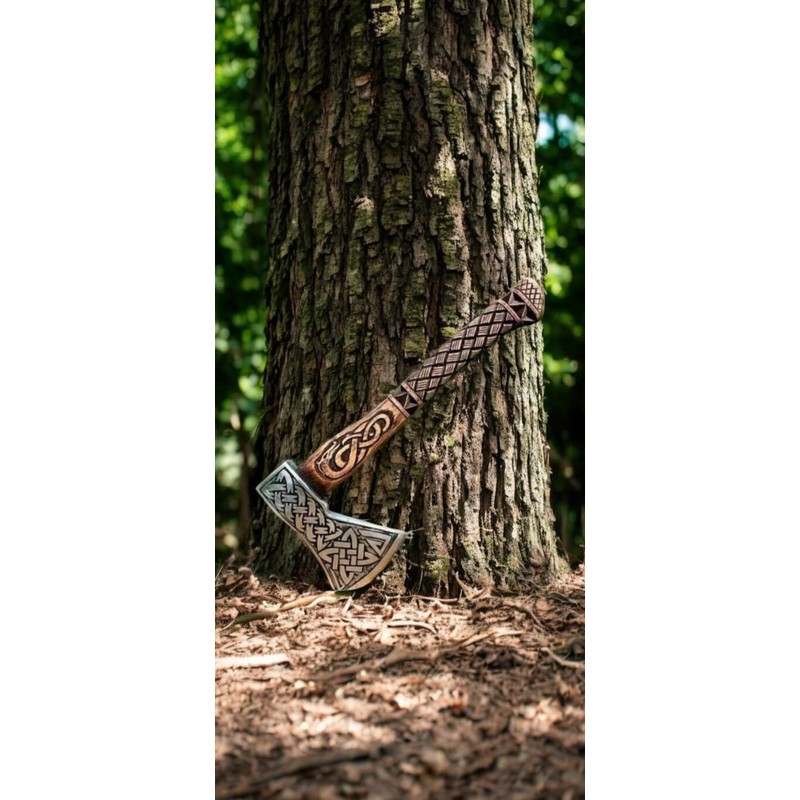 Poshland AX-7615 Custom Gift Forged Carbon Steel Viking Axe with