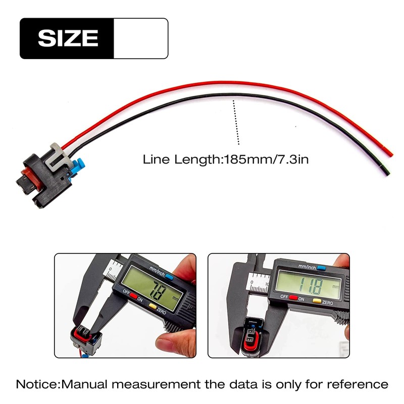 ZUDKSUY Conector inyector de combustible, 8 unidades (longitud del cable: