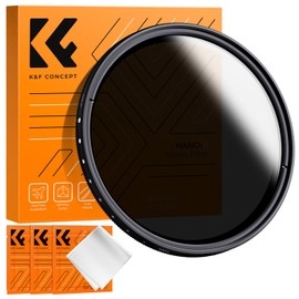 K&F Concept 62mm Variable ND Filter ND2-400 Variable Dimming Filter with 9 Level Dimming Adjustment Cleaning Cloth Ideal for Video Shooting (Nano-Basic)