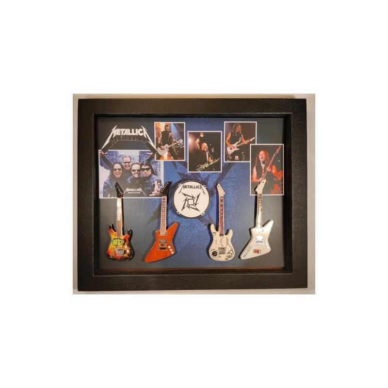 RGM8857 Metallica Miniature Guitar Collection in Shadowbox Frame