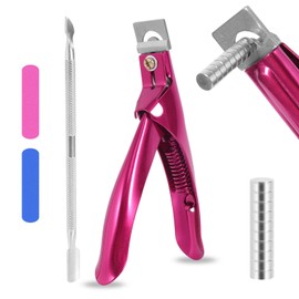 Upgade Acrylic Nail Clippers, Gel Nails Set, Tip Cutter with Magnets, Nail File Steel Push, Stainless Steel False Nail Clippers, Nail Clippers for Acrylic Nails, Professional Nail Clippers for Home