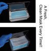 KOEMEHR Acrylic Mask Storage Box with Lid, Transparent Dust-Proof Dispenser