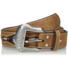 Nocona Belt Co. Men's Buffalo Concho Inlay, Medium Brown, 46