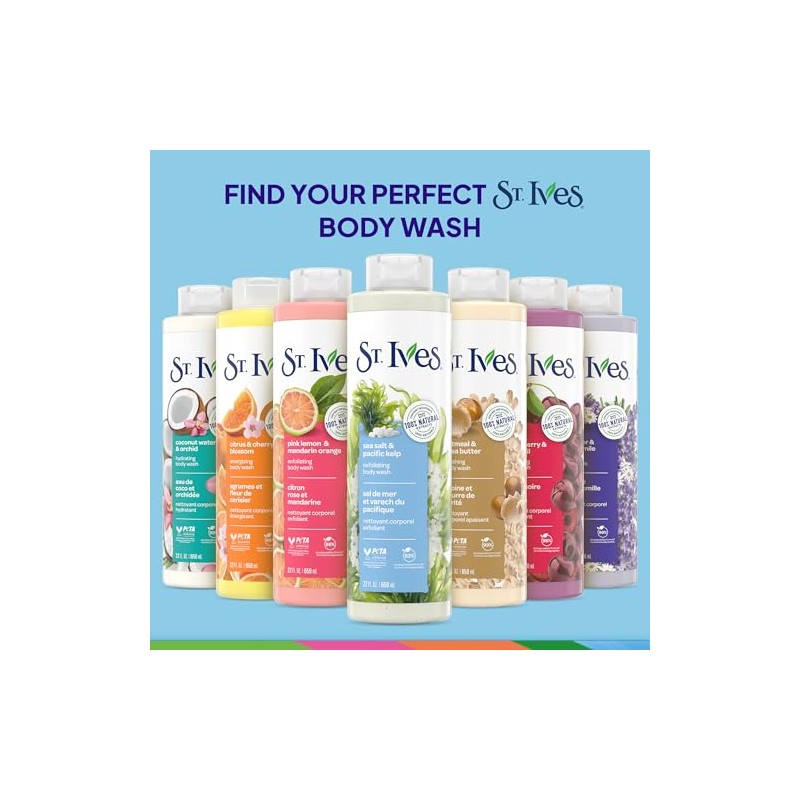St Ives Body Wash Sea Salt Pacific Kelp 4P 22oz