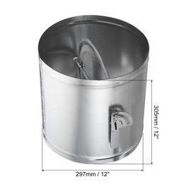 PATIKIL 12" HVAC Duct Manual Volume Damper, Metal Adjustment Airflow Ducting Backdraft Damper Control for Air Ventilation System