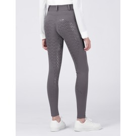 Harrison Howard Girls Riding Pants with Pockets & Belt Loops Full Seat Riding Tights for Girls Grey XL