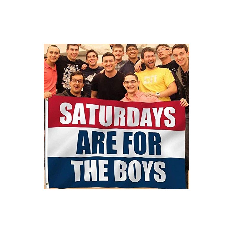 Saturdays are Boys Flag Fraternities Parties Dorm Room Balcony Decor